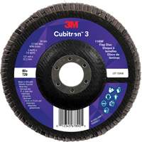 Disque &agrave; lamelles conique 1169F Cubitron 3, 5" x 7/8", Type T29, Grain 80+, C&eacute;ramique Sécurité Médic