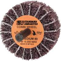 Roue Combi Buff and Blend 898001 Standard Abrasives, 2" dia. x 1" la, Arbre 1/4", Oxyde d'aluminium Sécurité Médic