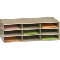 Organisateurs de donn&eacute;es, Stationnaire, 9 fentes, Acier, 33-3/4" la x 11-5/8" p x 10-3/4" h Sécurité Médic