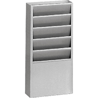 Pr&eacute;sentoirs, Stationnaire, 5 fentes, Acier, 9-3/4" la x 4-1/8" p x 21" h Sécurité Médic