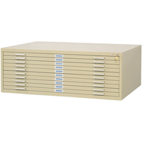 Classeurs en acier pour plans, 10 Tiroirs, 46-3/8" la x 35-3/8" p x 16-1/2" h Sécurité Médic