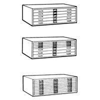 Classeurs en acier pour plans, 5 Tiroirs, 40-3/8" la x 29-3/8" p x 16-1/2" h Sécurité Médic