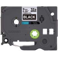 P-touch&reg; Labeling Systems, 9 mm x 314.96" or 8 m, White on Black Sécurité Médic