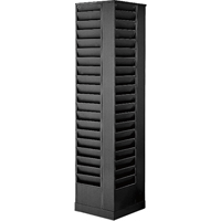 Literature Storage Racks, Rotating, 92 Slots, Steel, 14-1/8" W x 14-1/8" D x 66" H Sécurité Médic