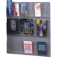 Literature Displays, Wall Mount, 6 Slots, Plastic, 30" W x 34-3/4" D x 34-3/4" H Sécurité Médic