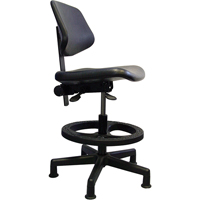 Si&egrave;ges ergonomiques, Polyur&eacute;thane, Noir, Capacit&eacute; 250 lb Sécurité Médic