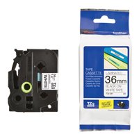 Tape Cartridge for P-touch&reg; Labeling System, 36 mm x 26-1/4', Black on White Sécurité Médic