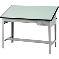 Base pour table &agrave; dessin de pr&eacute;cision, 56-3/8" la x Gris Sécurité Médic
