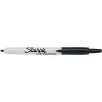 Retractable Permanent Marker, Black, Fine Tip Sécurité Médic