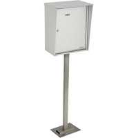 Collecting Boxes, Pedestal -Mounted, 21" x 12-7/8", Aluminum Sécurité Médic