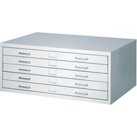 FacilTM Flat File Cabinets, 5 Drawers, 40" W x 26" D x 16-3/8" H Sécurité Médic