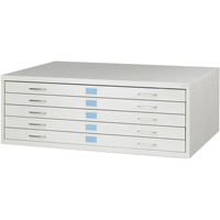 FacilTM Flat File Cabinets, 5 Drawers, 46" W x 32" D x 16-3/8" H Sécurité Médic