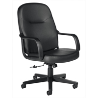 Fauteuil de bureau, Cuir, Noir Sécurité Médic