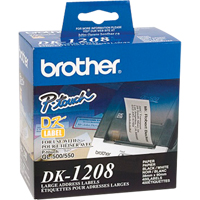 &eacute;tiquettes d'adresse de s&eacute;rie DK, 1-1/2" la x 3-1/2" la x Blanc Sécurité Médic