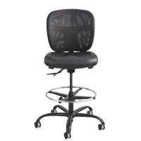 Vue Heavy-Duty Stool, Vinyl, Black, 350 lbs. Capacity Sécurité Médic