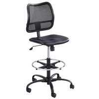 Vue Ergonomic Stool, Vinyl, Black, 250 lbs. Capacity Sécurité Médic