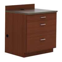 Armoire modulaire de base, 3 tiroirs, 36" la x 25" p x 39" h, Acajou Sécurité Médic