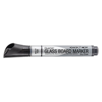 Premium Glass Dry-Erase Markers, Black, Bullet Tip Sécurité Médic