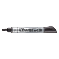 Premium Glass Dry-Erase Markers, Black, Bullet Tip Sécurité Médic