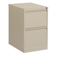 Vertical Filing Cabinet, Steel, 2 Drawers, 18-1/7" W x 25" D x 29" H, Beige Sécurité Médic
