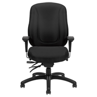 Overtime High Back Chair, Fabric, Black, 300 lbs. Capacity Sécurité Médic