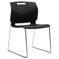 Chaise, Plastique, Hauteur 32-1/2", Capacit&eacute; 300 lb, Noir Sécurité Médic