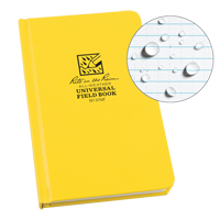 Bound Book, Hard Cover, Yellow, 160 Pages, 4-5/8" W x 7-1/4" L Sécurité Médic