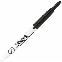 Retractable Permanent Marker, Black, Ultra Fine Tip Sécurité Médic