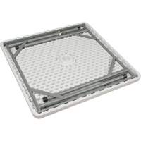 Folding Table, Square, 34" L x 34" W, Polyethylene, White Sécurité Médic