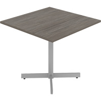 Tables de caf&eacute;t&eacute;ria, 36" lo x 36" la x 29-1/2" h, Dessus de 1", Stratifi&eacute;, Gris/Blanc Sécurité Médic
