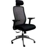 Era Series Adjustable Office Chair with Headrest, Fabric/Mesh, Black, 275 lbs. Capacity Sécurité Médic