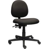 Chaise de travail &agrave; dossier bas Aspen, Tissu, Noir, Capacit&eacute; 275 lb Sécurité Médic