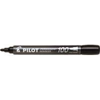 Pilot 100 Permanent Marker, Black, Bullet Tip Sécurité Médic