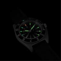 Montre Steel Navigator sur ensemble bracelet en caoutchouc noir de trois morceaux, Num&eacute;rique, &agrave; piles, 41 mm, Noir Sécurité Médic