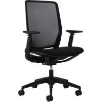 Chaise &agrave; dossier haut avec basculement synchronis&eacute; robuste Kody, Mailles, Noir, Capacit&eacute; 300 lb Sécurité Médic