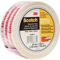 Scotch&reg; 3775 Box Sealing Tape with Message, Hot Melt Adhesive, 2 mils, 48 mm (1-22/25") x 100 m (328') Sécurité Médic