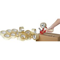 Box Sealing Tape, Hot Melt Adhesive, 1.6 mils, 50 mm (2") x 100 m (328') Sécurité Médic