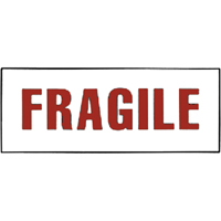&eacute;tiquettes pour traitement sp&eacute;cial Fragile, 6" lo x 2" la, Rouge/blanc Sécurité Médic