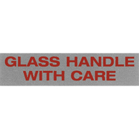 &eacute;tiquettes pour traitement sp&eacute;cial Glass Handle with Care, 5" lo x 2" la, Noir/rouge Sécurité Médic