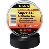 Scotch&reg; Super 33 Tape, 19 mm (3/4") x 20.1 m (66'), Black, 7 mils Sécurité Médic