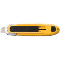 Couteau de s&eacute;curit&eacute; autor&eacute;tractable automatique, 15 mm, Acier au carbone, Prise en Plastique Sécurité Médic