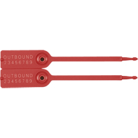 Gemini&reg; Tote Seals, 7-1/4", Plastic, Pull-Through Sécurité Médic