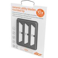 Slice Rounded Tip Replacement Blades for Ceramic Utility Knife, Single Style Sécurité Médic