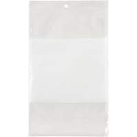 Sacs en poly avec espace inscriptible blanc, Refermable, 9" x 6", 2 mils Sécurité Médic