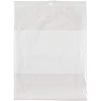 Sacs en poly avec espace inscriptible blanc, Refermable, 10" x 8", 2 mils Sécurité Médic