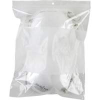 Sacs en poly avec espace inscriptible blanc, Refermable, 10" x 8", 2 mils Sécurité Médic