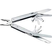 SwissTool Multi-Tool with Lockable Blade, Metal, Metal Handle, 155 mm L, 26 Functions, 0.7 lbs. Sécurité Médic