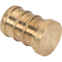 Capuchon de tuyau sans plomb, Tuyau, 1/2" dia., Laiton Sécurité Médic