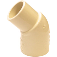 Raccord coude 45° m&acirc;le et femelle Flowguard Gold, Chantepleure x noeud, PVC-C, 1/2" Sécurité Médic