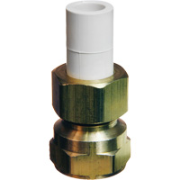 Adaptateur de transition, 1/2" dia., Laiton/PVC-C Sécurité Médic